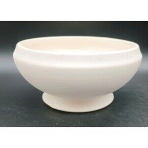 Vtg McCoy Floraline Shallow Planter White Succulent Footed